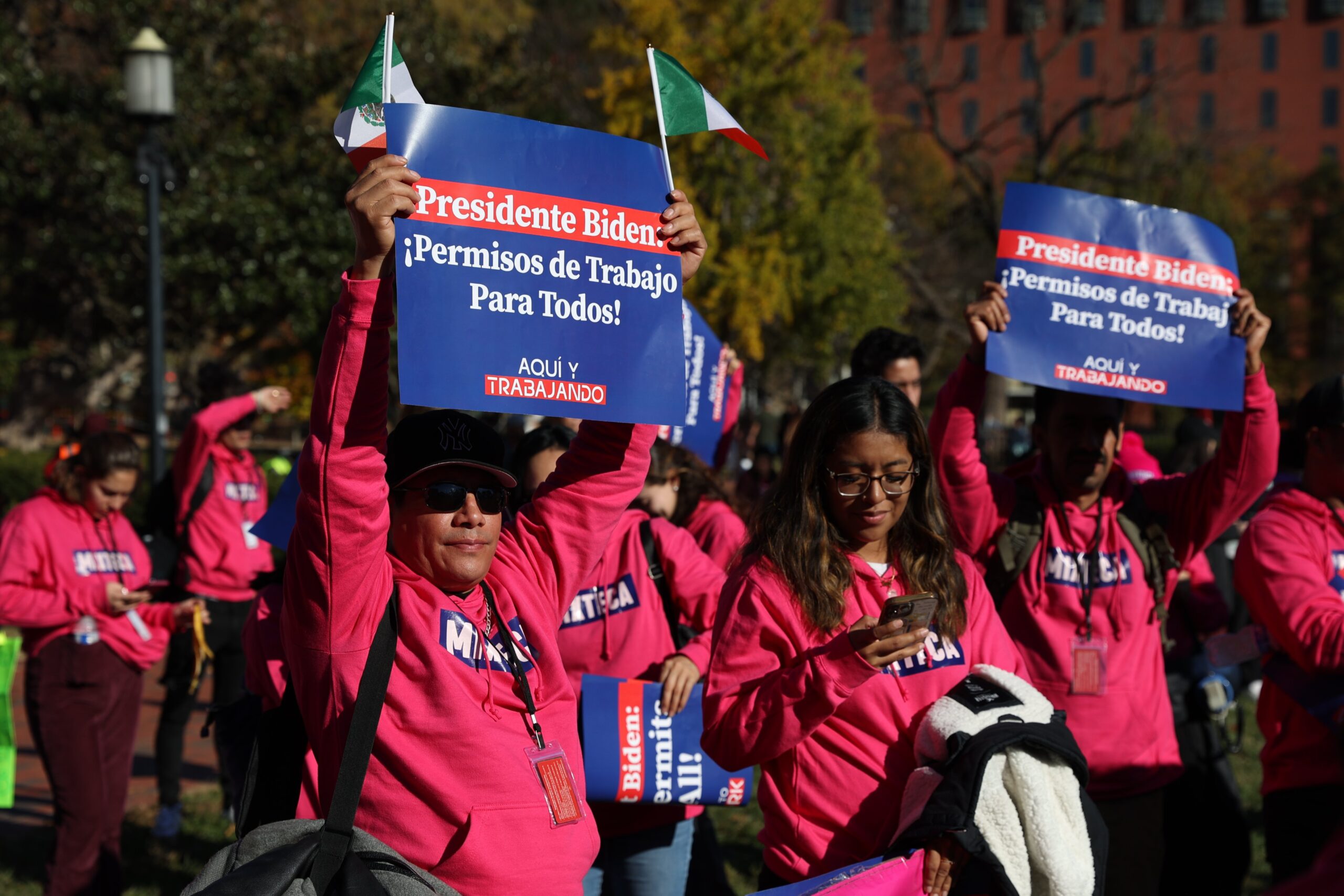 Thousands Rally in Washington for “Here to Work” Day of Action, Urging President Biden to Expand Work Permits for All Long-Term Immigrants